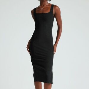 Beyond Yoga Spacedye Icon Midi‎ Dress Darkest Knit Athletic Atheltisure Comfy M